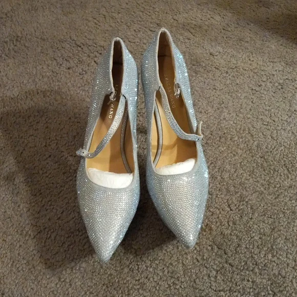 New FELIZ RHINESTONE EMBELLISHED PLATFORM STILETTO, size 10 - Picture 5 of 12